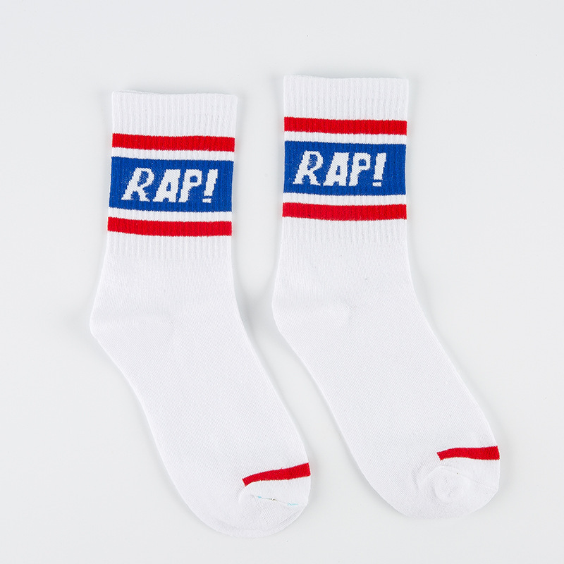 Hip-hop Male And Female Couple Tide Socks Autumn Winter Cotton Crew Socks Ins Skateboarding In Tube Socks